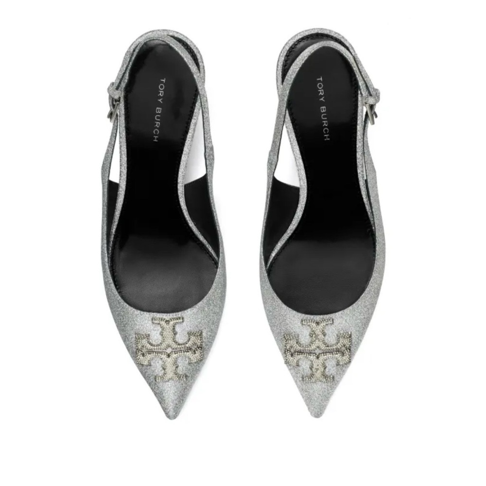 Tory Burch 65mm Eleanor pave slingback pumps